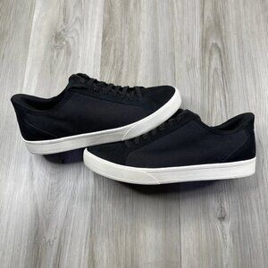 Kizik Mens Irvine Hands Free Slip On Casual Canvas Shoes Black Color Size 8